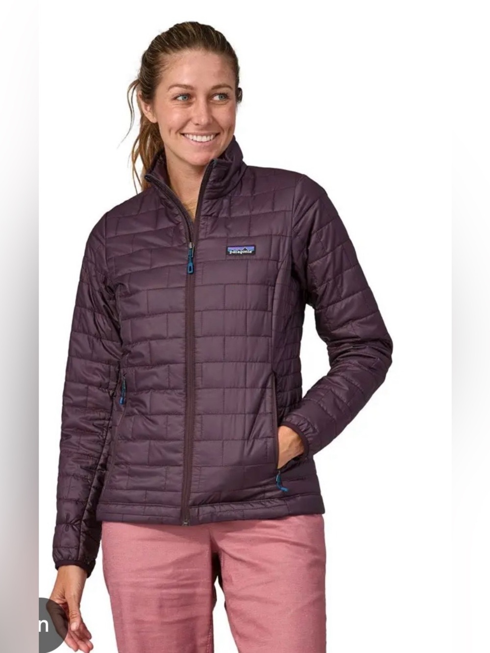 Patagonia Women's Nano Puff Plum Quilted Puffer Jacket Large Like New